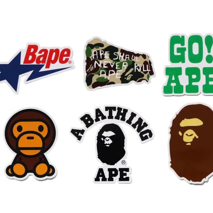 [BUNJANG] BAPE Sticker Set (6 Types) New Unsealed / 베이프 스티커 6종 세트 미개봉 신품