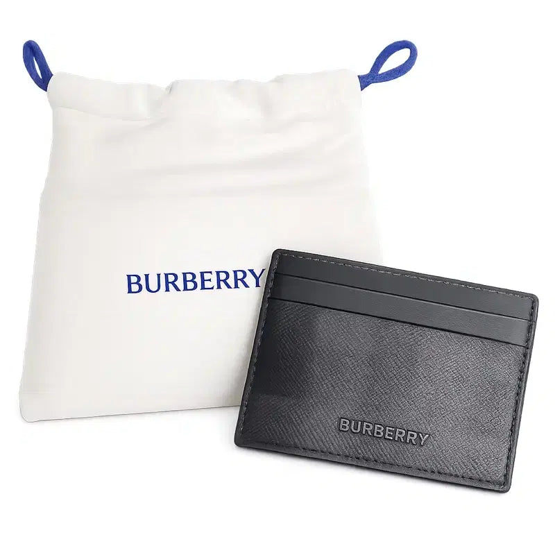 [BUNJANG] Burberry Check Leather Card Case Charcoal / 버버리 체크 레더 카드 케이스 차콜