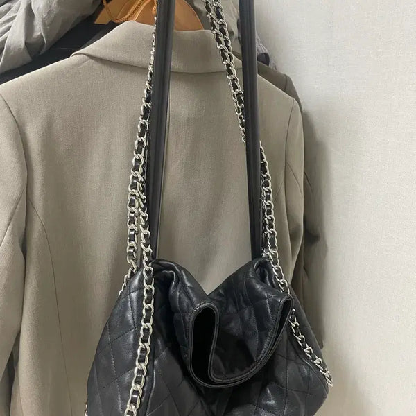 [BUNJANG] Quilted Chain Crossbody Bag / 체인백