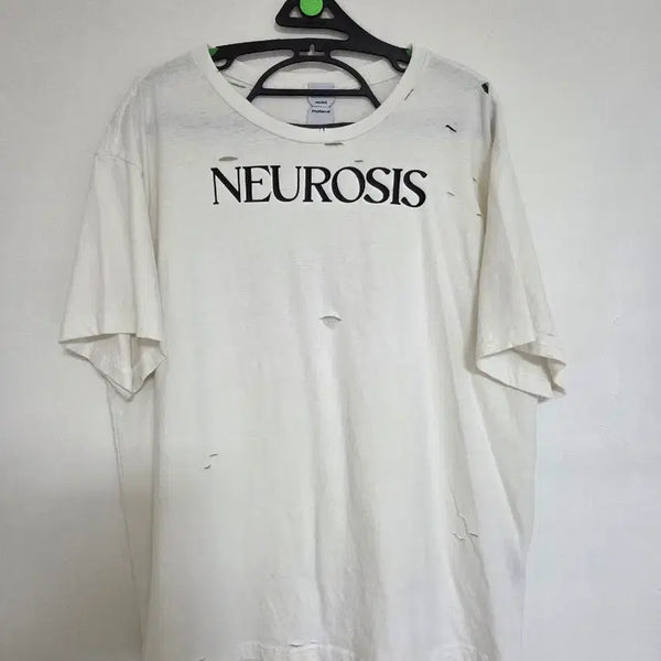 [BUNJANG] Protocol Index Neurosis Distressed T-Shirt White / 프로토콜 인덱스 뉴로시스 디스트레스드 티셔츠 화이트