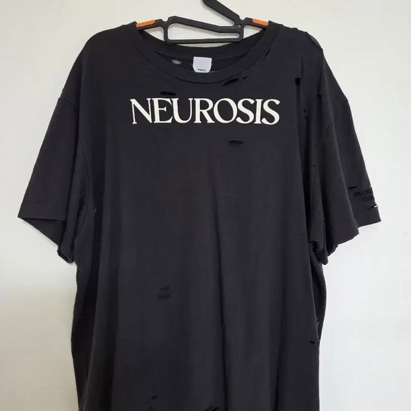 [BUNJANG] Protocol Index Neurosis Distressed T-Shirt Black / 프로토콜 인덱스 뉴로시스 디스트레스드 티셔츠 블랙