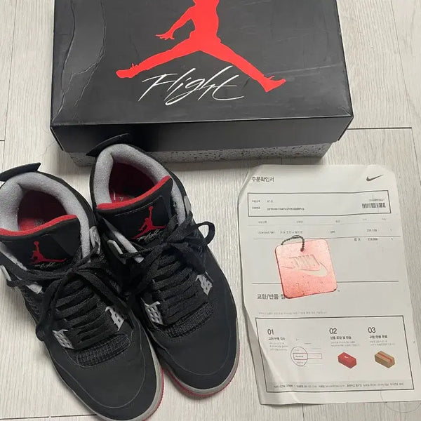 [BUNJANG] Air Jordan 4 Retro Bred 2019 / [285] 에어조던 4 브레드 2019