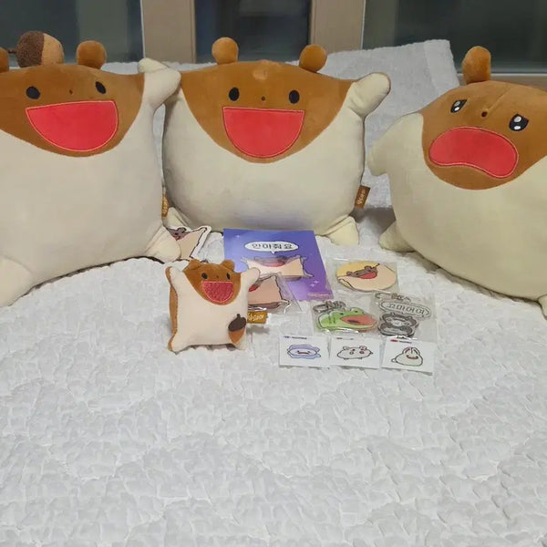 [BUNJANG] Bundled Goods Plush Doll, Charm, Grip Tok, Keyrings, Pin Badge, Sticker, Lenticular Postcard Set / 부드라미 안아줘요 인형, 특전 굿즈 일괄