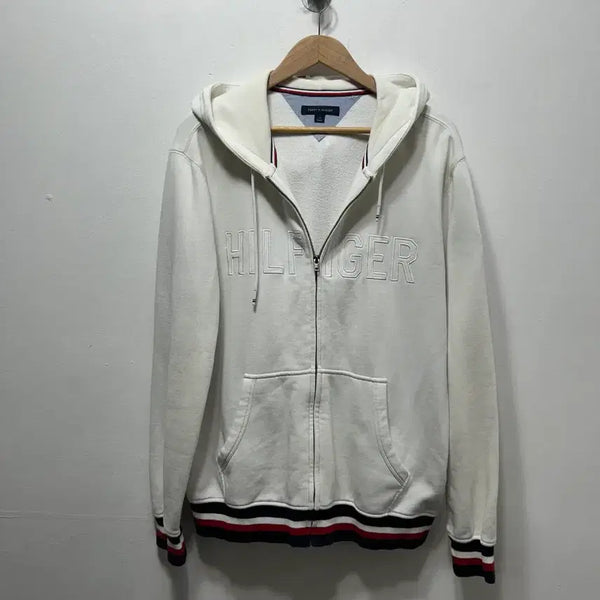 [BUNJANG] Tommy Hilfiger Hoodie Zip-Up White L / 타미힐피거 후드집업 화이트 L