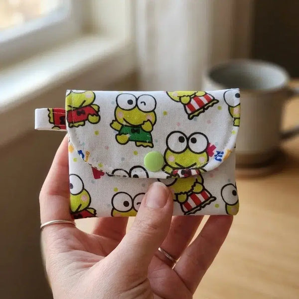 [BUNJANG] Keroppi Snap Button Card Holder / 케로피 똑딱이 카드지갑