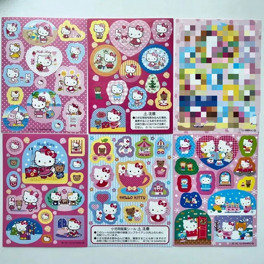 [BUNJANG] Sanrio Kitty Keropi My Melody Twin Star Vintage Seal Stickers / [고전문구] 산리오 키티 케로피 고전 씰스티커 마이멜로디 트윈스타