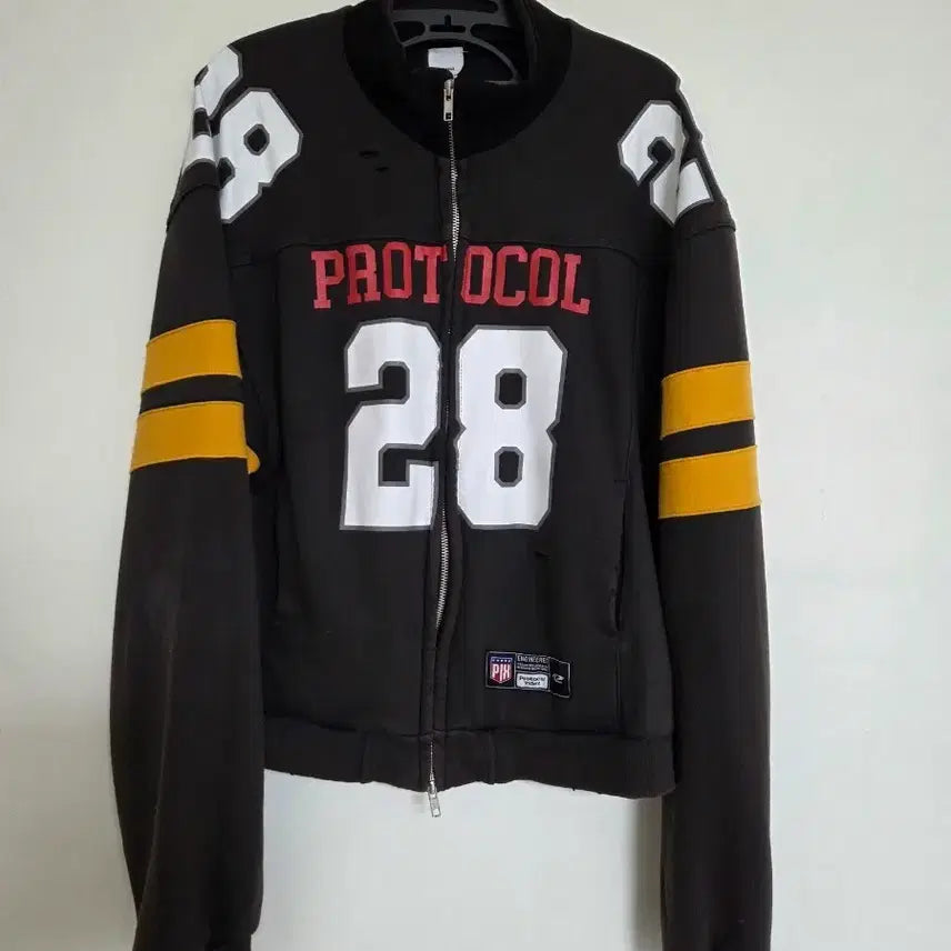 [BUNJANG] Protocol Index Football Jersey Track Jacket Black / 프로토콜 인덱스 풋볼 저지 트랙 자켓 블랙