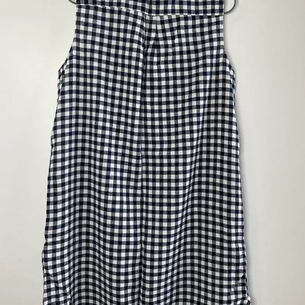 [BUNJANG] Uniqlo Japan Linen Cotton Gingham Sleeveless Dress - Size L / [우수컨디션] 유니클로 재팬 리넨 코튼 민소매 원피스 L