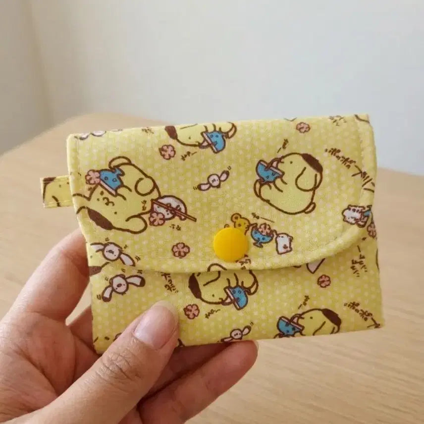 [BUNJANG] Pompompurin Snap Button Card Holder / 폼폼푸린 똑딱이 카드지갑