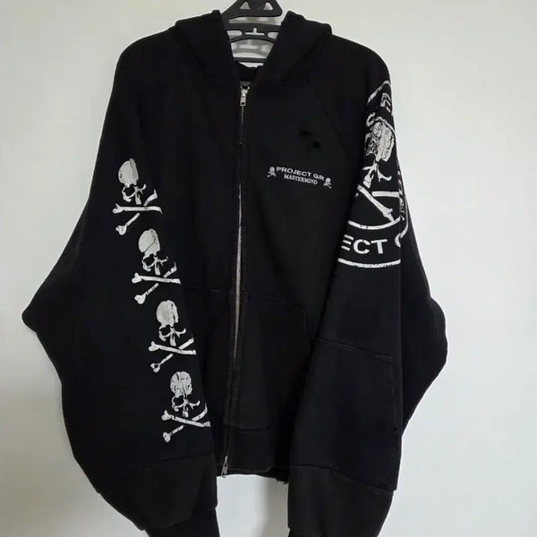 [BUNJANG] Project GR x Mastermind Reconstructed Folded Hoodie Black / 프로젝트gr x 마스터마인드 리컨스트럭티드 폴디드 후드 집 블랙