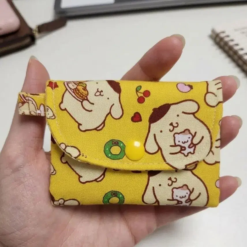 [BUNJANG] Pompompurin Snap Button Card Wallet / 폼폼푸린 똑딱이 카드지갑