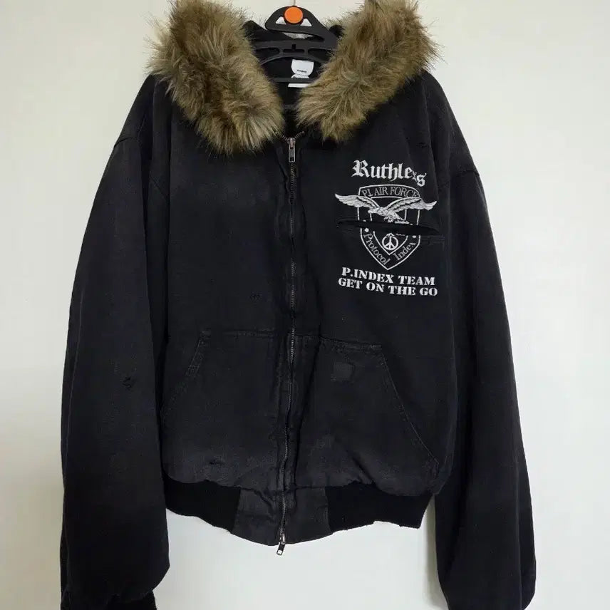 [BUNJANG] Protocol Index Detachable Fur Hood Work Jacket Black / 프로토콜 인덱스 디테처블 퍼 후드 워크 자켓 블랙