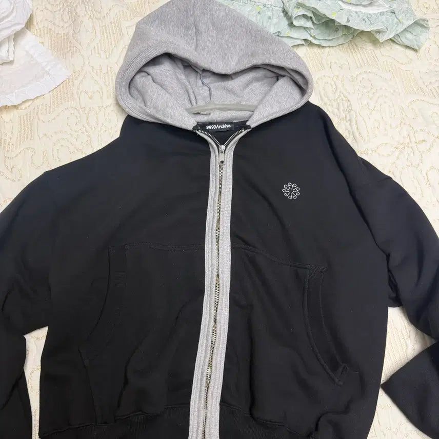 [BUNJANG] 9999 Archive Binding Panel Zip-Up Hoodie Size 3 / 9999아카이브 Binding Panel Hoodie Zip-Up 3