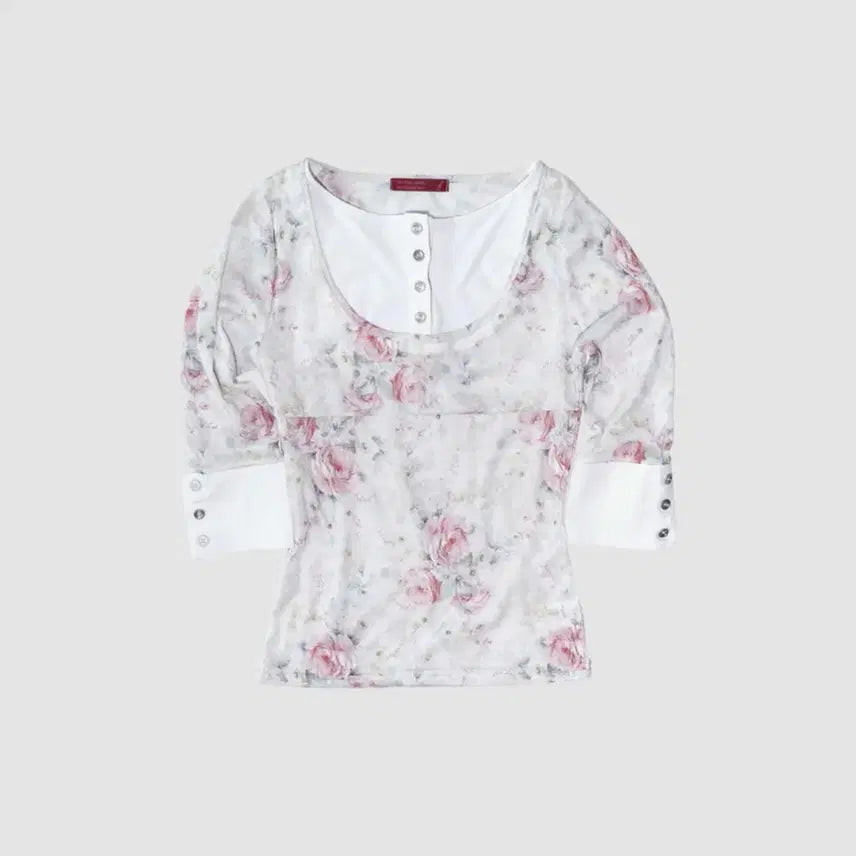 [BUNJANG] InNYang In Harmony Rose Layered Top / 인앤양인하모니 로즈 레이어드 탑