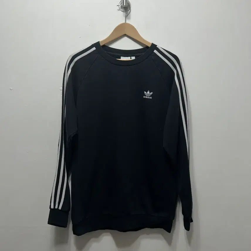 [BUNJANG] Adidas Three-Stripes Sweatshirt Black 2XL / 아디다스 삼선 맨투맨 블랙 2XL