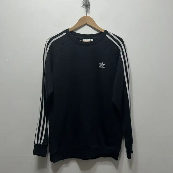 [BUNJANG] Adidas Three-Stripes Sweatshirt Black 2XL / 아디다스 삼선 맨투맨 블랙 2XL