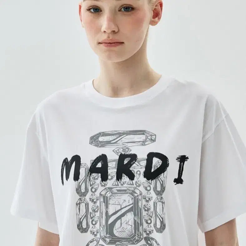 [BUNJANG] Mardi Mercredi Bijou Print Short Sleeve T-shirt / 마르디메크르디 비쥬프린트 반팔티