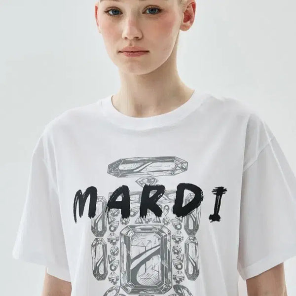 [BUNJANG] Mardi Mercredi Bijou Print Short Sleeve T-shirt / 마르디메크르디 비쥬프린트 반팔티