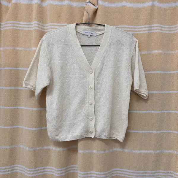 [BUNJANG] LOEUVRE Ivory Knit Cardigan (Free Size) / LOEUVRE 아이보리 니트 가디건 F