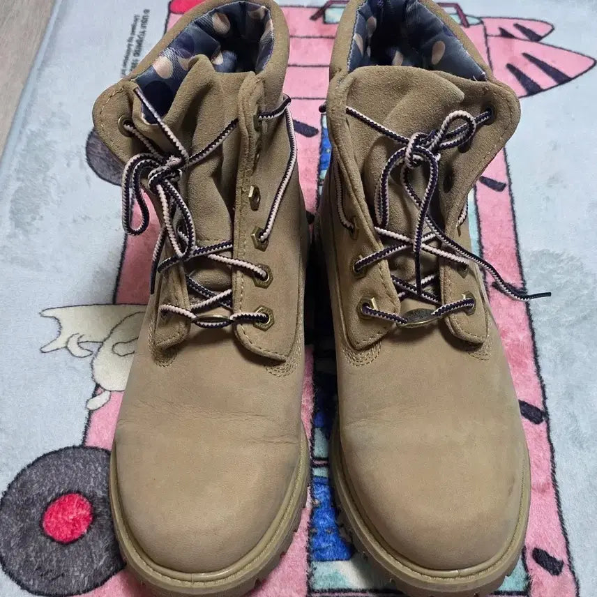 [BUNJANG] Timberland Women's Beige Roll-Top Boots (225-230) / 팀버랜드 여성 베이지 롤탑부츠(225~230)