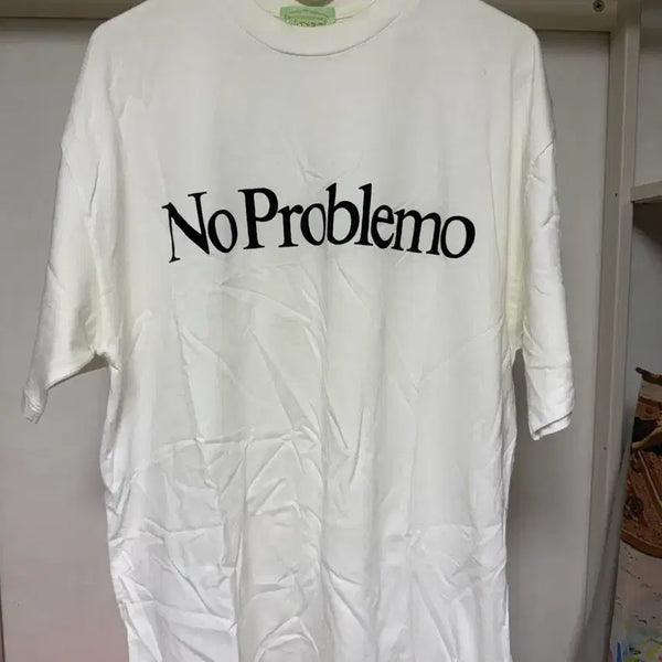 [BUNJANG]  Aries No Problemo Short Sleeve T-Shirt White / 에리즈 No Problemo 반팔 티셔츠 화이트