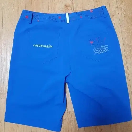 [BUNJANG] Castelbajac Golf Women's Cooling Stretch Blue Shorts / (정품/새상품급) 까스텔바작 골프 여성 얇은 냉감 스판 진블루 반바지