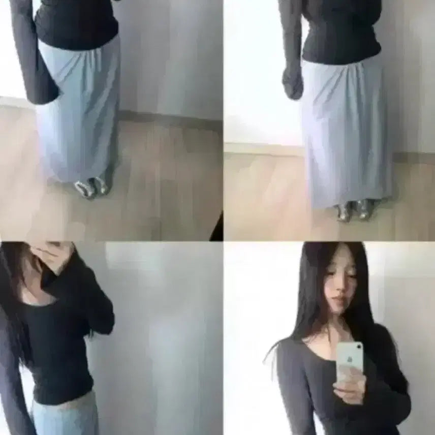 [BUNJANG] HUFUE LILOU Earring Long Top Charcoal / 흐프이 리리우 이알로이지 sellou long top 차콜