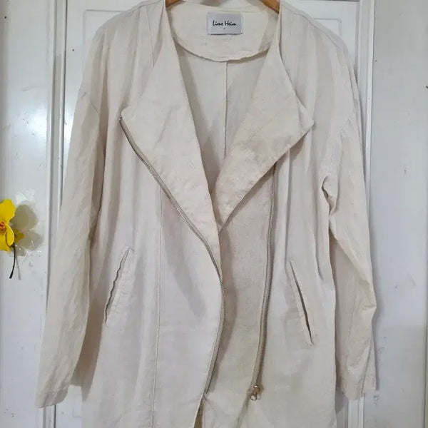 [BUNJANG] Linen Jacket / 여름 시원한 고급스러운 디자인이쁜. 얇은마 린넨 자켓