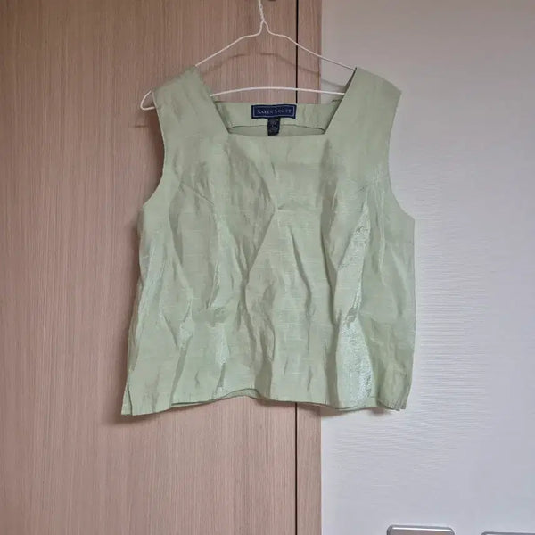 [BUNJANG] Mint Blouse with Subtle Pearl Sheen (Size 77) / 은은한펄감 블라우스 민트색 77