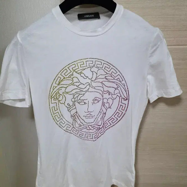 [BUNJANG] Versace Medusa Logo Short Sleeve T-Shirt White / 베르사체 메두사 반팔 티셔츠 화이트