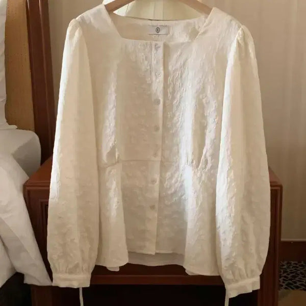 [BUNJANG] Benito Linel Flower Jacquard Blouse M / 베니토 블라우스