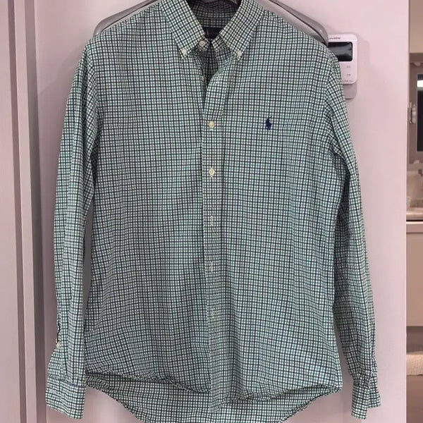 [BUNJANG] Polo 100% Cotton Checkered Shirt / 폴로 셔츠 L 103정도 면100%