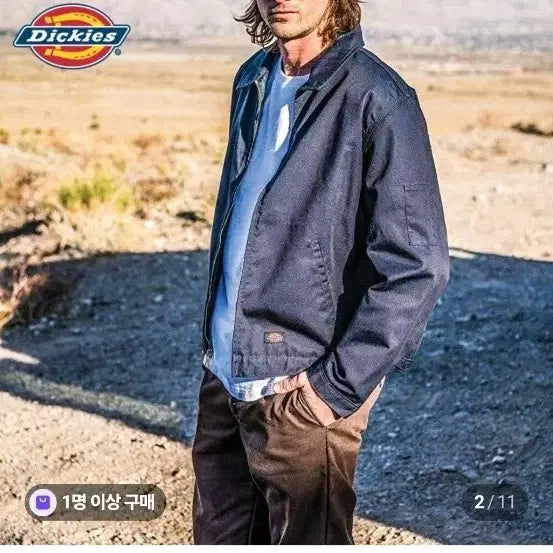 [BUNJANG] Dickies Eisenhower Work Jacket Black Navy S / 디키즈 아이젠하워 워크 자켓 US 블랙 다크네이비 S