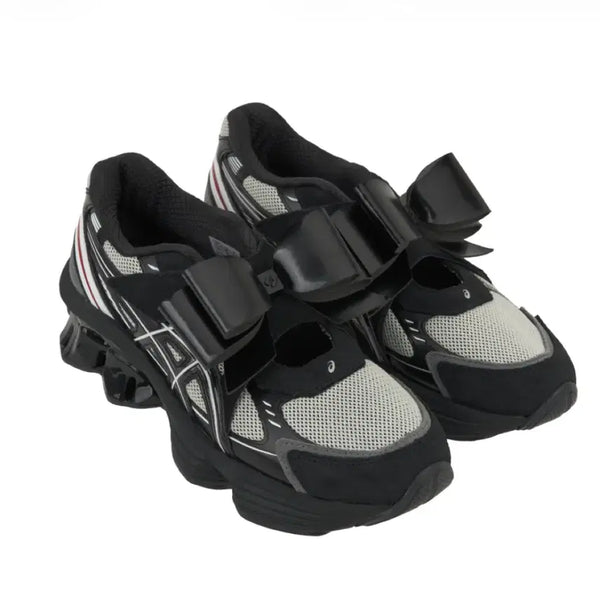 [BUNJANG] ASICS Gel-Kinetc Ribbon Sneakers Grey Black / [새상품 230] 슈슈통 아식스 젤 키네틱 리본 스니커즈 그레이 블랙