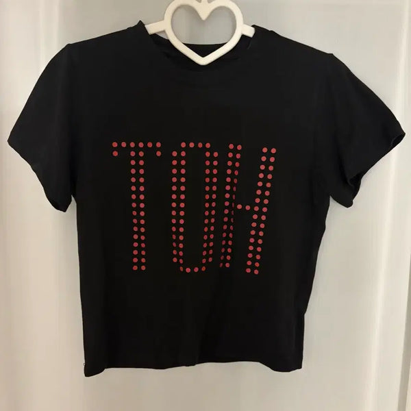 [BUNJANG] TOH Crop T-Shirt Black / [TOH] 티오에이치 크롭 반팔티 블랙