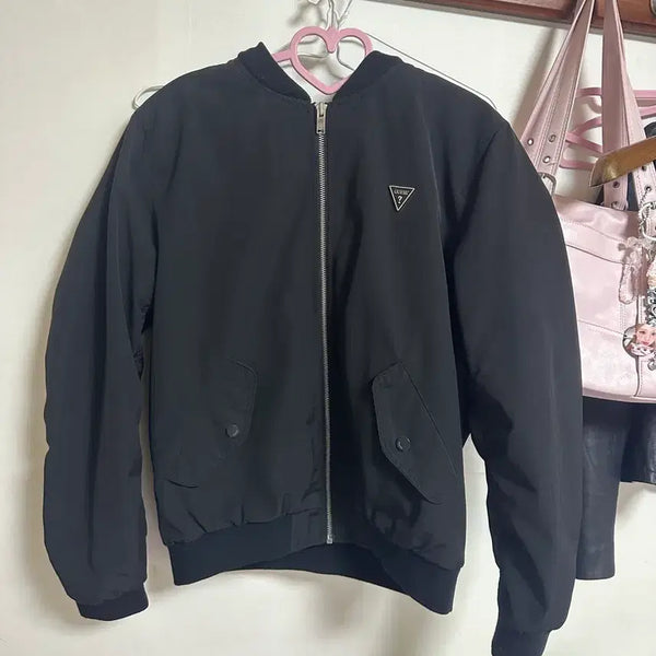 [BUNJANG] Guess Bomber Jacket Black / 게스 봄버 자켓 블랙