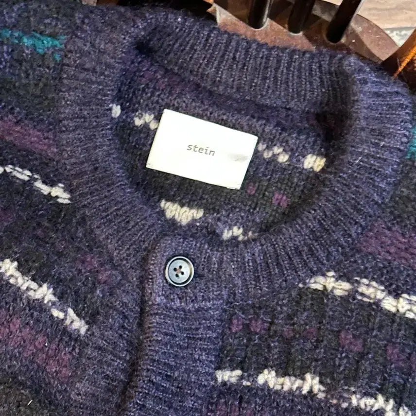 [BUNJANG] Stein Pattern Cardigan Navy / Stein 패턴 가디건 네이비