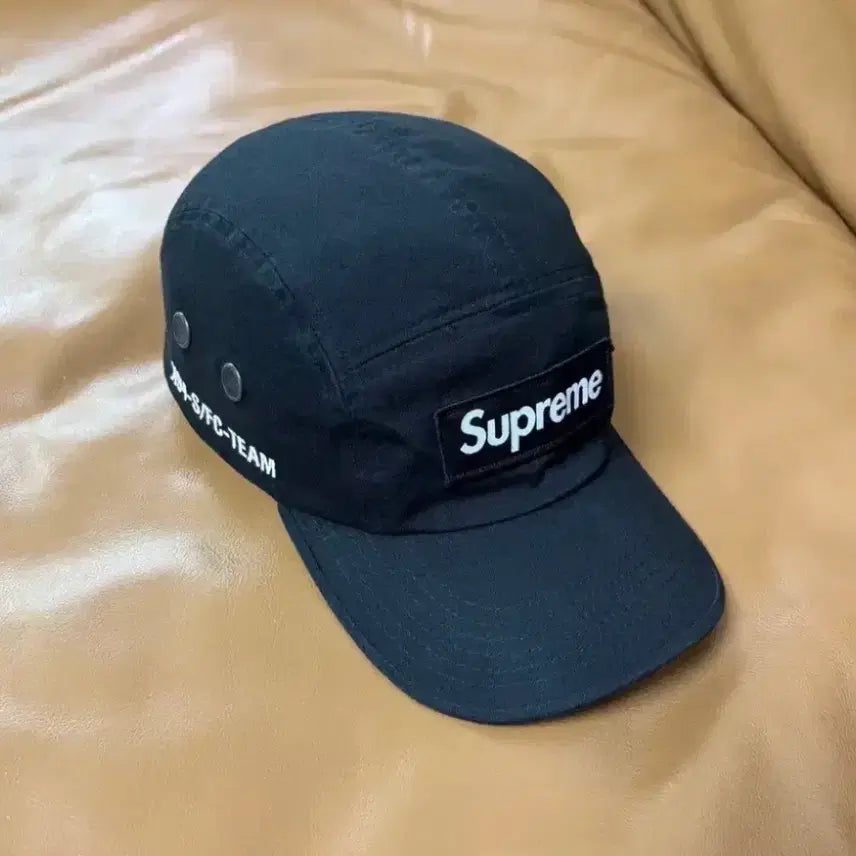[BUNJANG] Supreme 22SS Military Washed Black Camp Cap / 슈프림 캠프캡 모자 박스로고 22ss 밀리터리 워시드 블랙