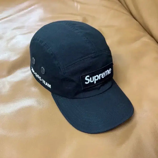 [BUNJANG] Supreme 22SS Military Washed Black Camp Cap / 슈프림 캠프캡 모자 박스로고 22ss 밀리터리 워시드 블랙