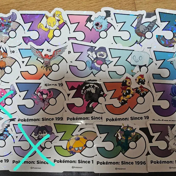 [BUNJANG] Pokemon 30th Anniversary Stickers / 포켓몬 30주년 스티커