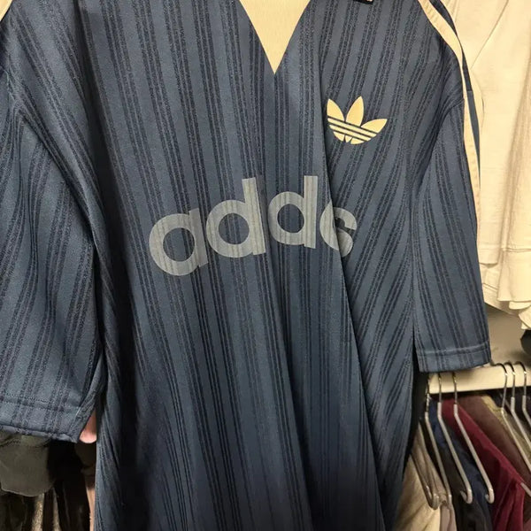 [BUNJANG] Adidas Originals Collared Gault Top Crew Navy - XS / 아디다스 오리지널스 칼라드 골리 탑 크루 네이비 - xs