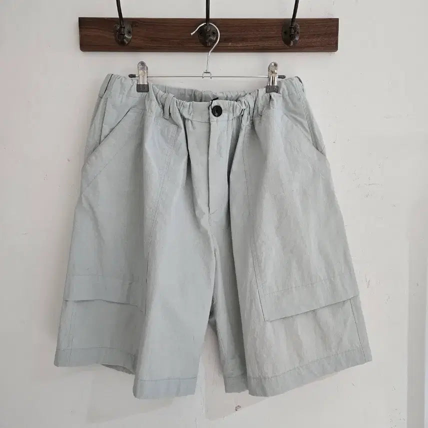 [BUNJANG] Time Homme 2024 Mint Nylon Blend Shorts / 타임 옴므 2024 반바지