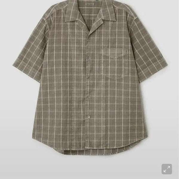 [BUNJANG] 95 Bellier Chico Short Sleeve Shirt Dyed Beige / 95 벨리에 치코 숏 슬리브 셔츠 다이드 베이지 반팔