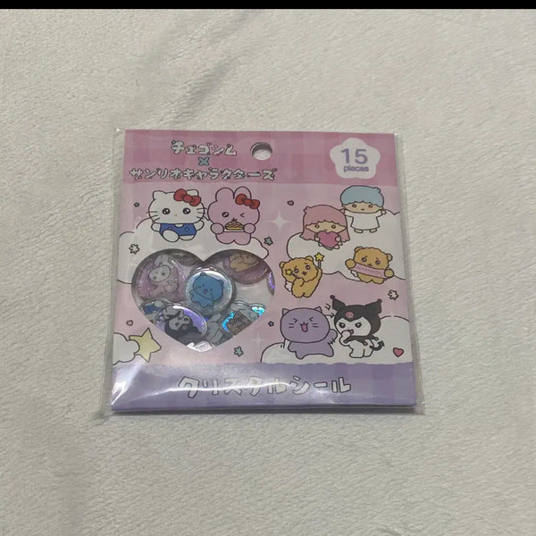 [BUNJANG] Sanrio Saishin Crystal Seal Glass Bead Stickers / 산리오 최고심 크리스탈 씰 유리알스티커