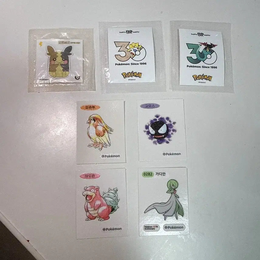 [BUNJANG] Pokemon Stickers Bundle Set / 포켓몬 띠부씰 7종 일괄