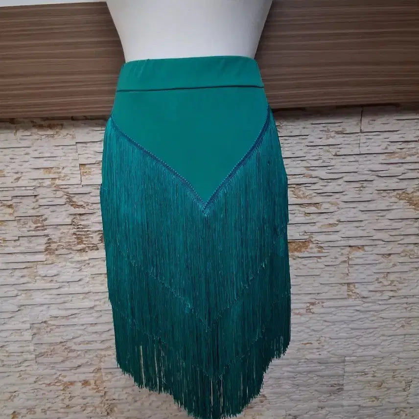 [BUNJANG] Fringe Line Dance Skirt (Asian M) / 라인댄스 스커트 (Asian M)새것