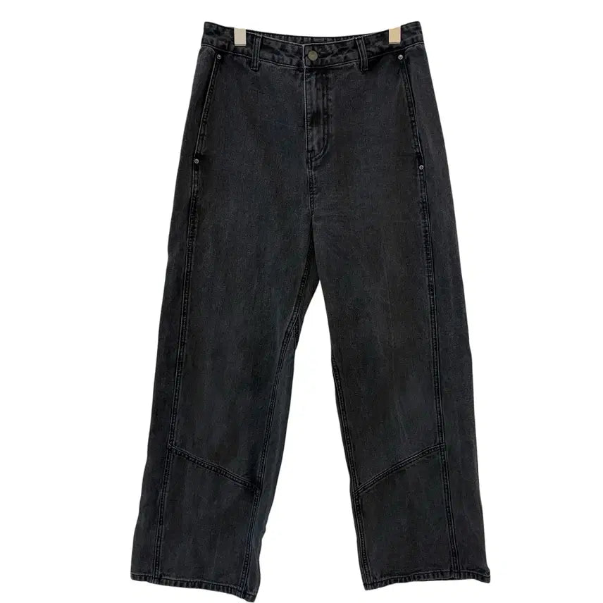 [BUNJANG]  무탠다드 Women's Divided Regular Fit Denim Pants Washed Black / 무탠다드 우먼즈 디바이디드 레귤러 핏 데님 팬츠 워시드블랙 90 정품