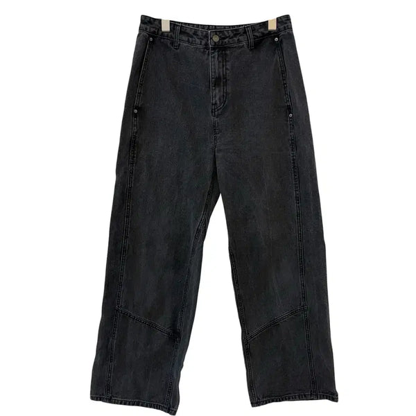[BUNJANG]  무탠다드 Women's Divided Regular Fit Denim Pants Washed Black / 무탠다드 우먼즈 디바이디드 레귤러 핏 데님 팬츠 워시드블랙 90 정품