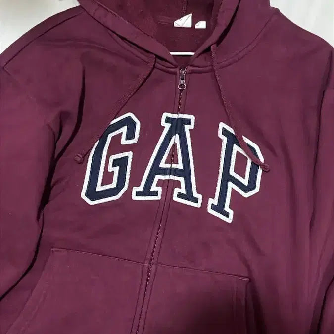 [BUNJANG] GAP Burgundy Hoodie Zip-Up M / gap 갭 버건디 후드집업 판매