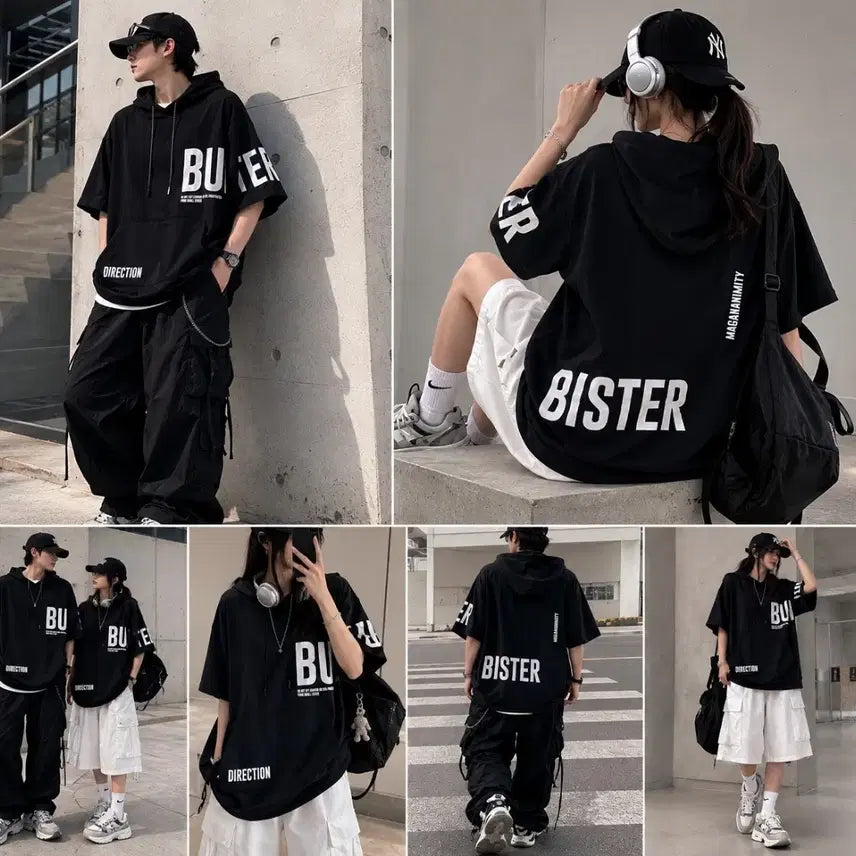 [BUNJANG] Black Lightweight Oversized Hoodie / 100~105블랙 바스락 후드티 오버핏 빅사이즈 남녀공용 가능